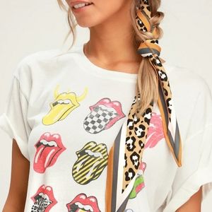 Lulu's 🌟 fancy feline leopard handkerchief scarf